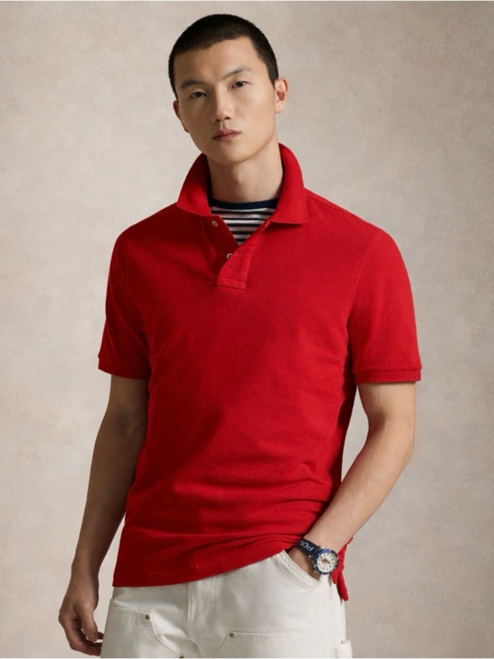 NWOT Polo Ralph Lauren Red Custom Fit Polo Shirt | Size: M | No Pony, cut Tag